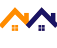Real estate blue houses icons Ornage PNG Home value analysis icon